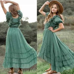 3-12 Years Lace Summer Girls Dress Fashion Party Custom Princess Dresses For Kids Children Birthday Present