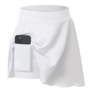 Kids Girls Skirt Casual Plain Pleated Stretch Waist Skirt Uniform Skirts Running Yoga Workout Active Tennis Skort with Pocket