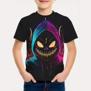 Children's Clothing 3D Print Cool Dazzle Cartoon Graphic T Shirts Fashions Streetwear Crew Neck Short Sleeves T-Shirt for a Boy