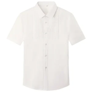 White Shirt Boy Dress Shirts Toddler Easter Church Oxford Clothes Kids Birthday Wedding School Gift Photograph Summer Clothing