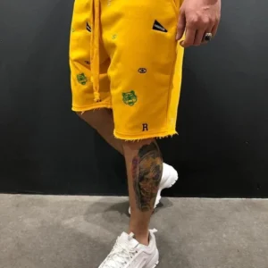 2024 Summer Men Cargo Shorts Jogging Gym Fitness Casual Embroidery Short Pants Street Trend Cargo Short Men