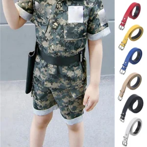 Spring New Children Belts Girls Retro Microfiber PU Leather Belts Boys Solid Color Leather Belt Casual Washed Belts