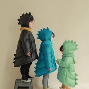 Winter Autumn Kids Dinosaur Parka Down Coat Jacket Windproof Thicken Children Warm Down Snowsuit Toddler Girl Boy Parkas Outerwe