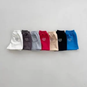 K2694 Unisex Kids' Summer Thin Sporty Shorts 2025 New Style Korean Fashion Versatile Children's Clothing for Boys And Girls
