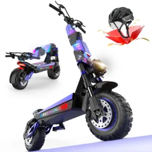 JL80 6000W Dual Motor Electric Scooter for Adults 60V30Ah Battery 40Mph Max Speed 52Miles 12''All-Terrain Off-Road Tire Escooter