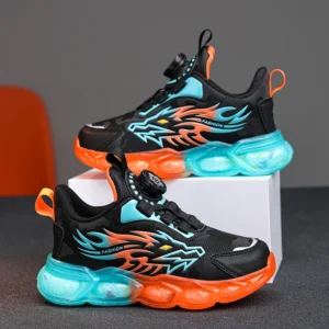 Fashion Children's Leather Casual Shoes For Boy Sneakers Breathable Kids School Walking Non-slip Sport Running Shoes Outdoor