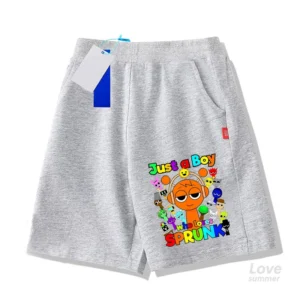 Cotton Shorts for Boys and Girls shorts 2026Summer Fashion Sprunki Casual Five-Point Pants shorts for boys