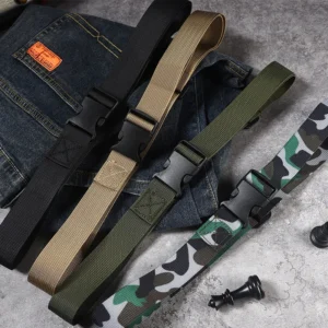 Camo  belt girls primary school students belt boys junior high school students high school belt canvas buckle