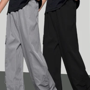Boys' pants, overalls, multi-pocket style, large and medium-sized children's size suitable for boys aged 7-14, hiking pants for