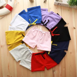 Summer Kids Beach Short Pants Baby Boy Candy color Shorts Fashion Cotton Sports Shorts Kids Girls Shorts Hot Pants Baby Clothing