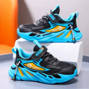 New Kids Sports Shoes Boys' Lightweight Breathable Mesh Running Sneakers Anti-Slip Outdoor Walking Tenis Children Training Shoes